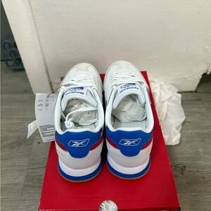 Reebok Classic White and Blue Shoes